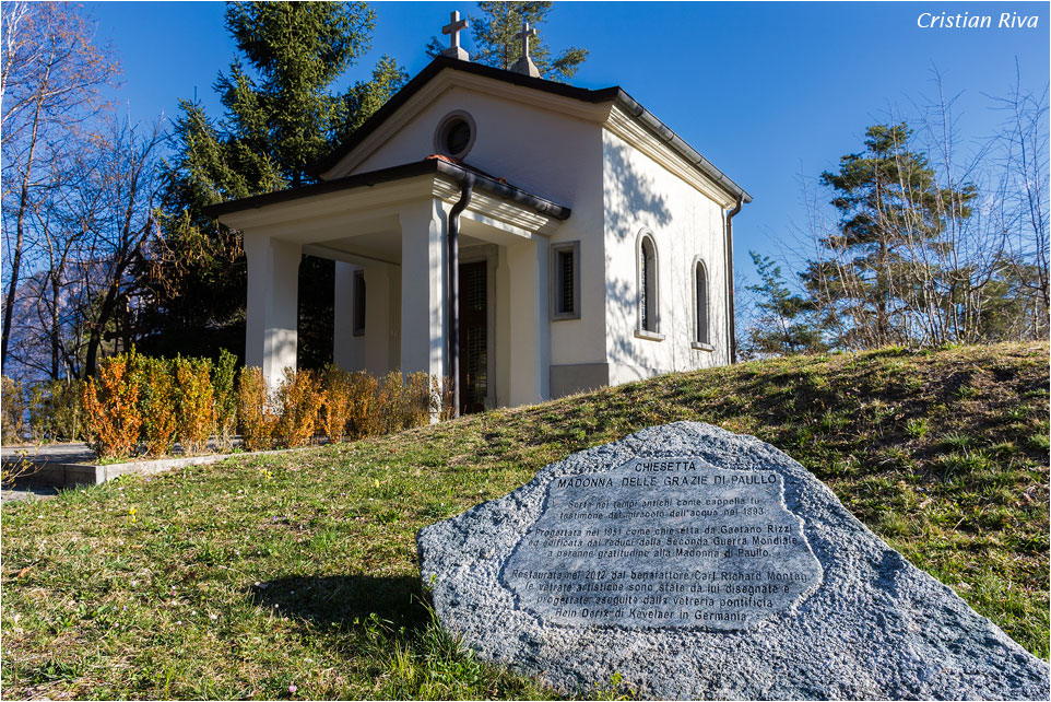 Monte Crocione da Croce di Menaggio: Chiesetta Madonna delle Grazie di Paullo