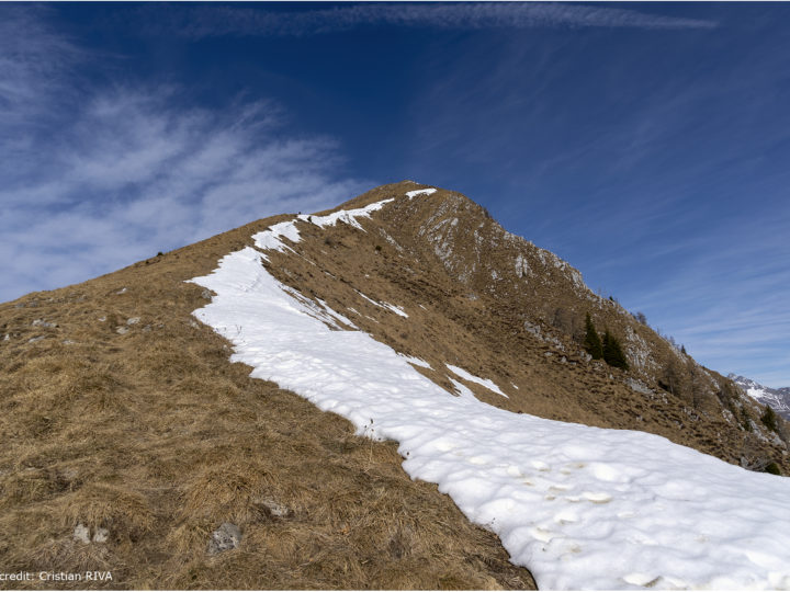 La lingua di neve che porta al Vaccaro