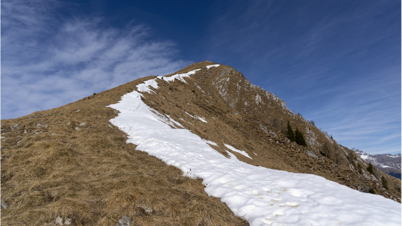 La lingua di neve che porta al Vaccaro