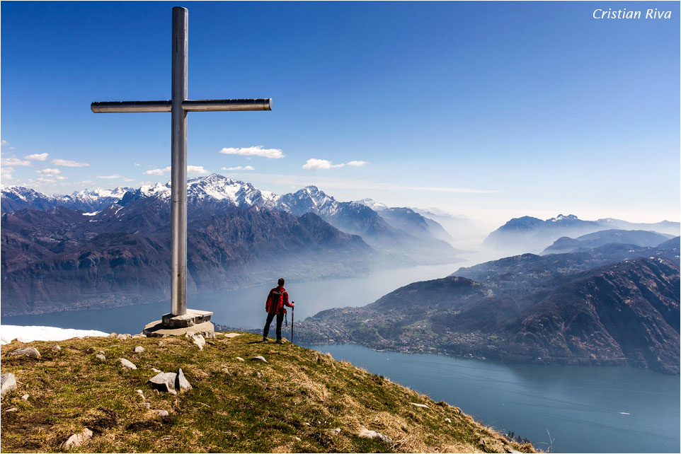 Monte Crocione da Croce di Menaggio: la croce di vetta
