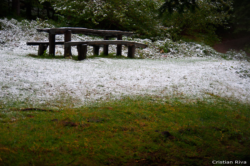 Lago Spigorel e la prima neve