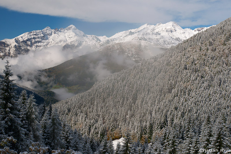 Lago Spigorel e la prima neve