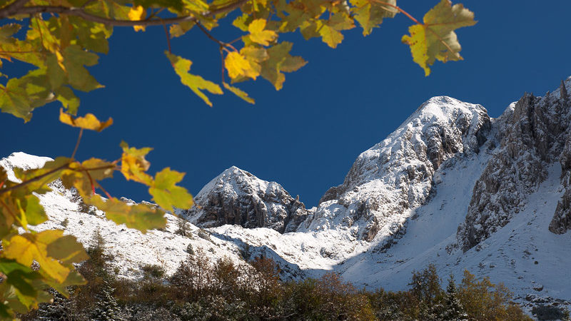 Lago Spigorel e la prima neve