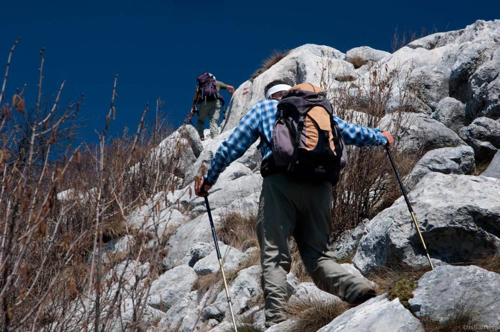 Monte Pizzoccolo dalla Cresta Sud: escursionisti